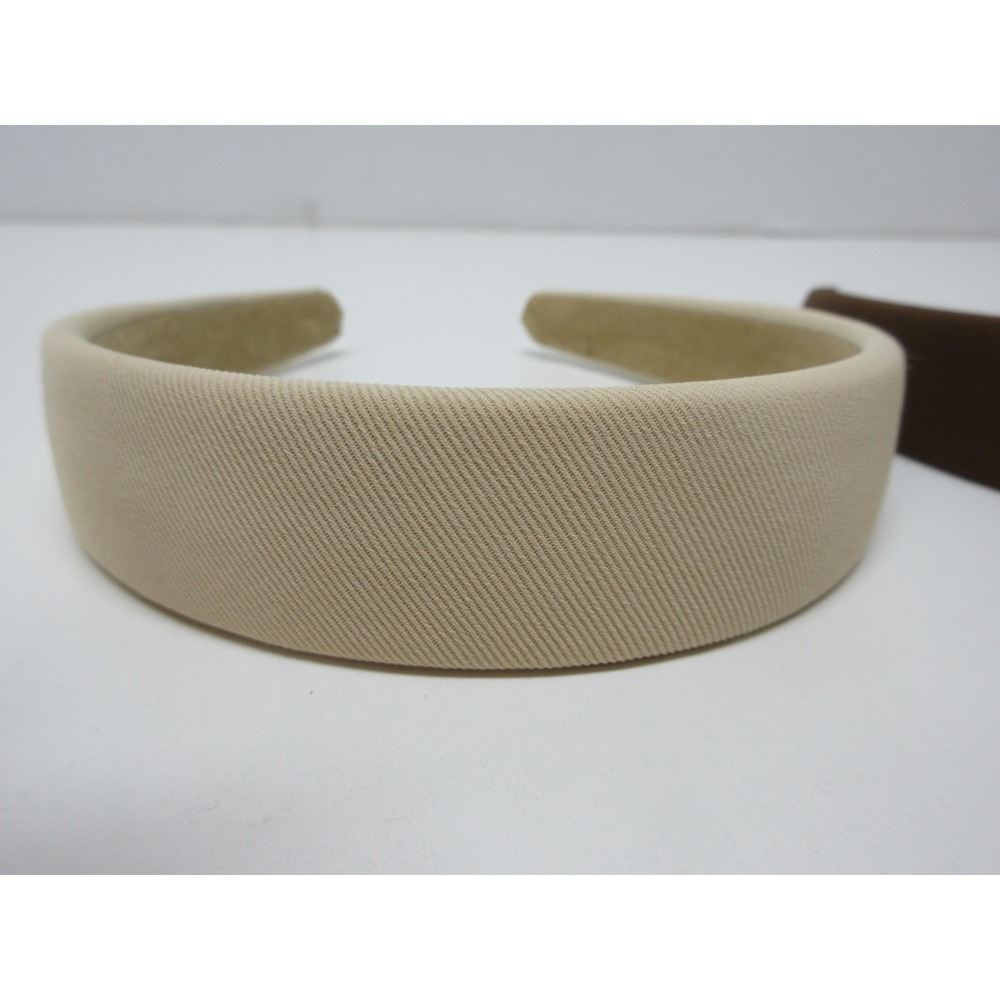 DRESHOW Wide Headbands Set Of 3 Women Beige Black Cream Solid Non Slip Classic